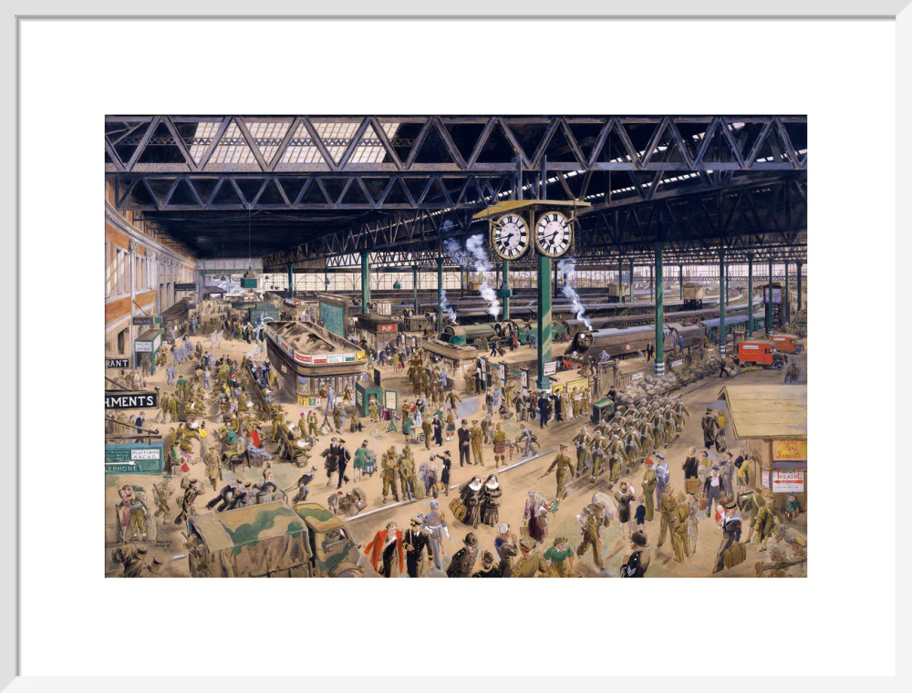 'Waterloo Station', watercolour for an SR poster, 1948. - Image 70