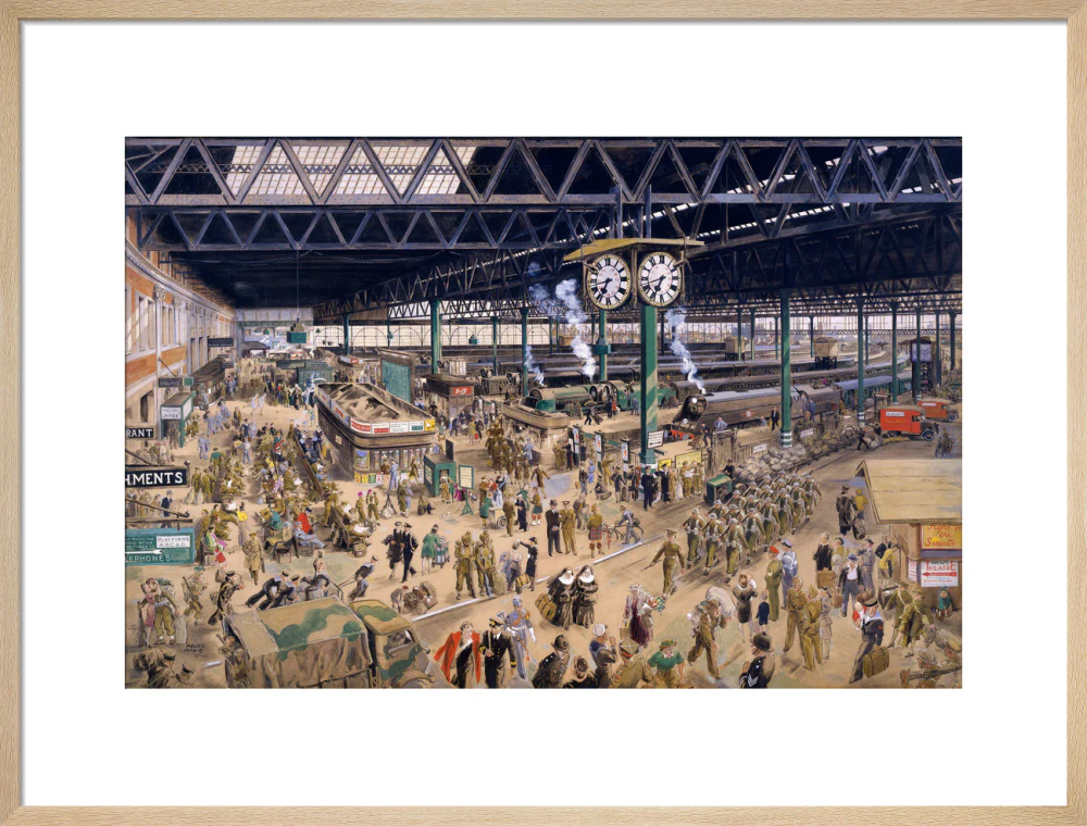 'Waterloo Station', watercolour for an SR poster, 1948. - Image 72