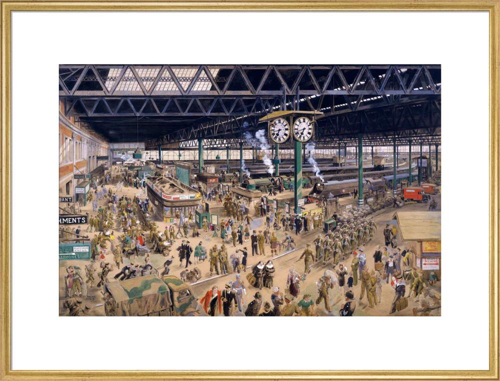 'Waterloo Station', watercolour for an SR poster, 1948. - Image 76