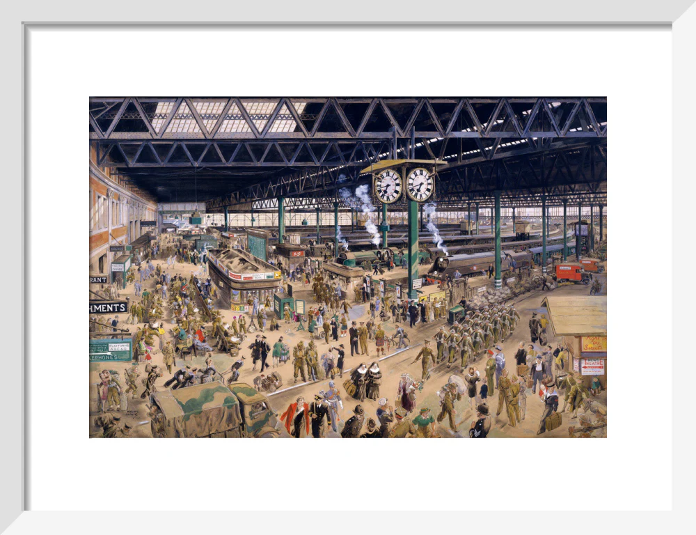 'Waterloo Station', watercolour for an SR poster, 1948. - Image 9