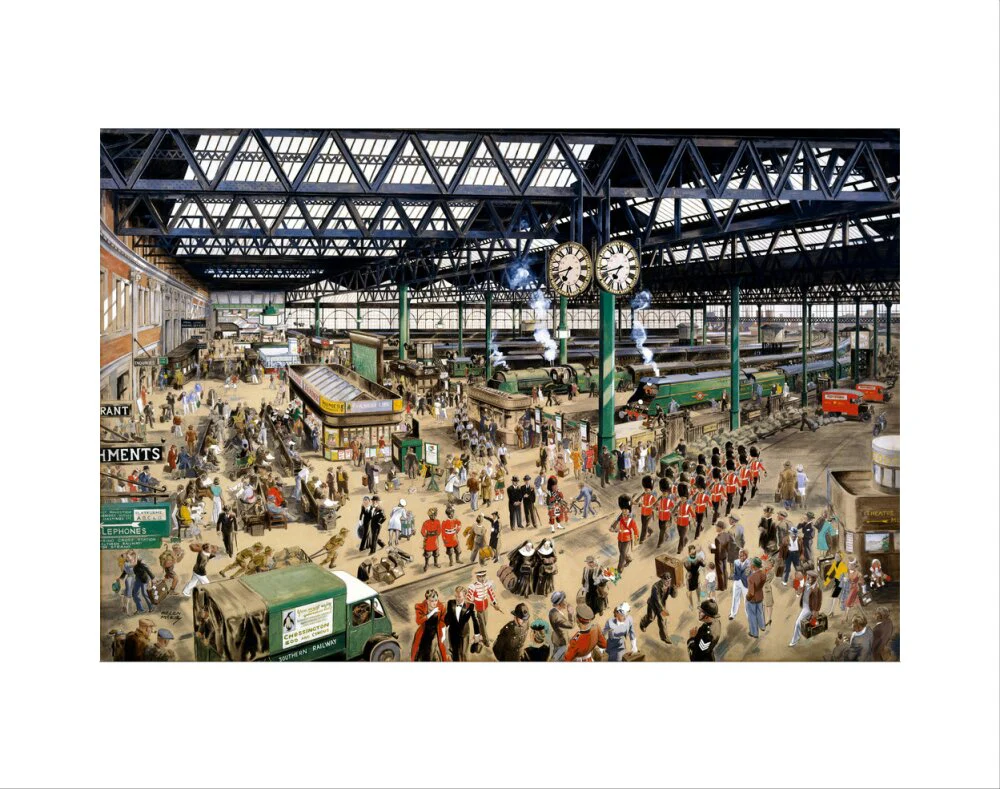 'Waterloo Station - Peace', 1948. - Image 2