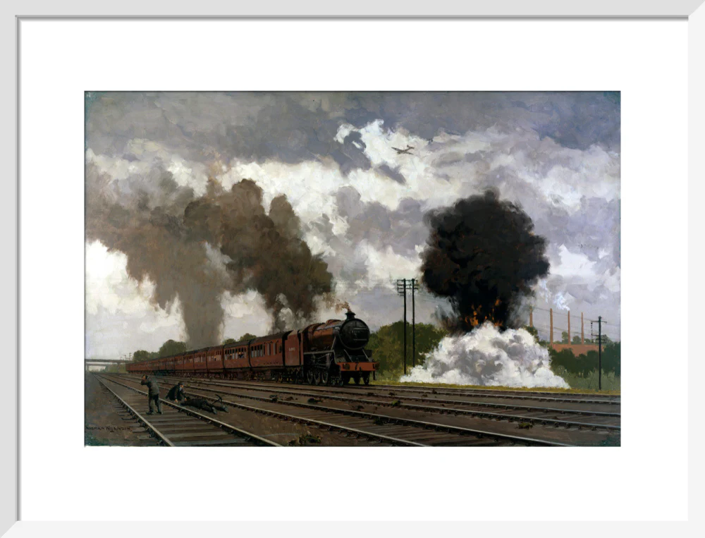 The London Midland Scottish express train being bombed, October 1940. - Image 14