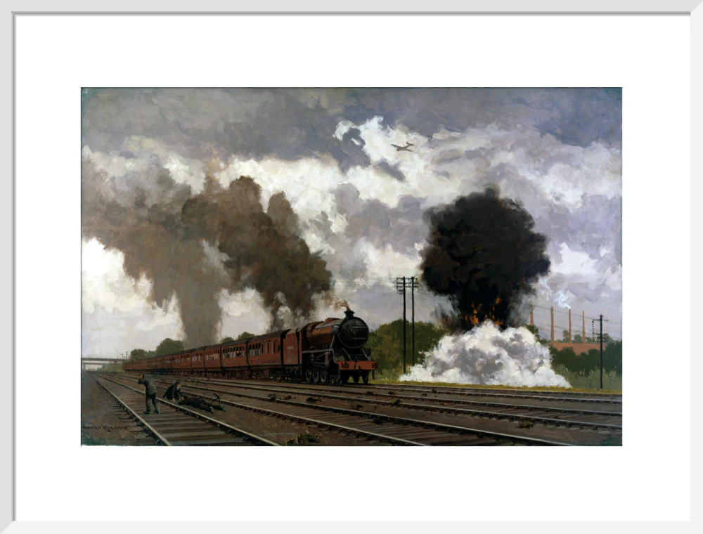 The London Midland Scottish express train being bombed, October 1940. - Image 19
