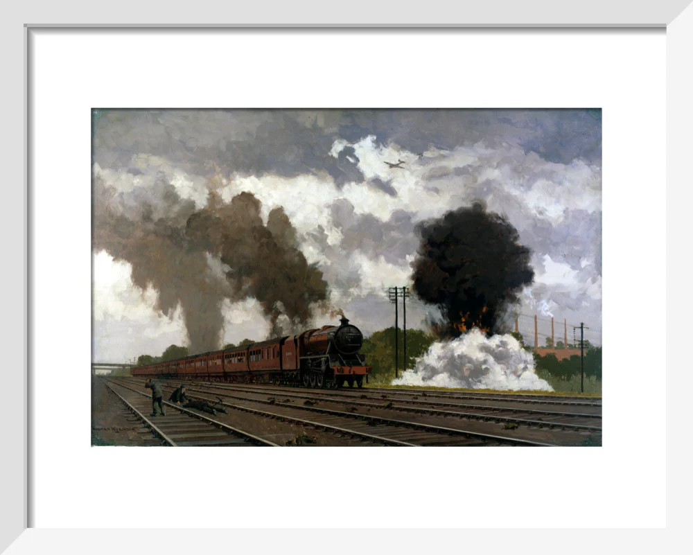 The London Midland Scottish express train being bombed, October 1940. - Image 37