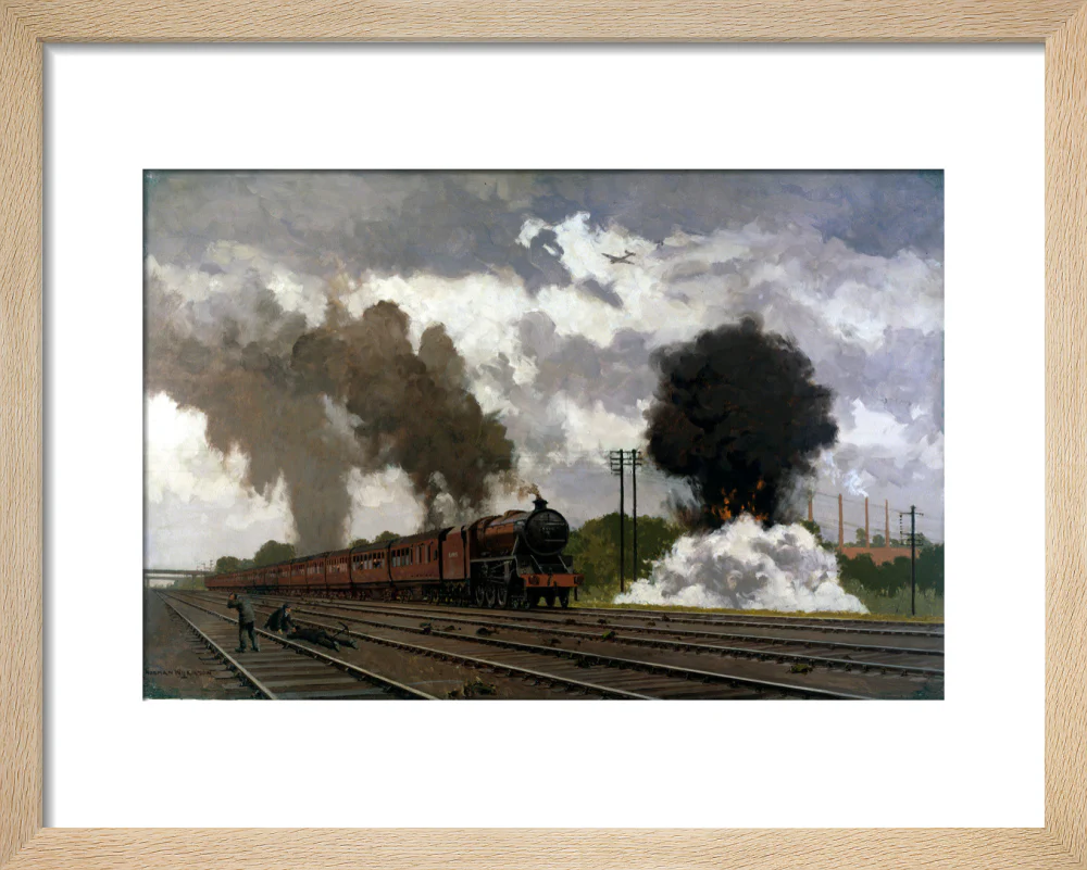 The London Midland Scottish express train being bombed, October 1940. - Image 39