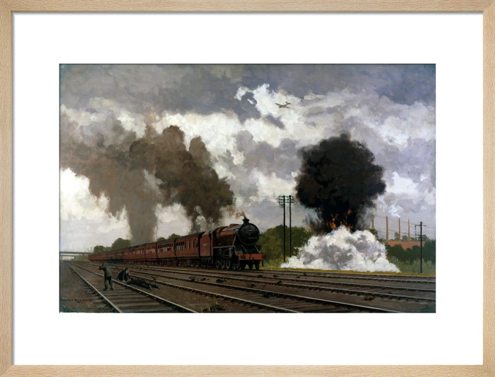The London Midland Scottish express train being bombed, October 1940. - Image 49