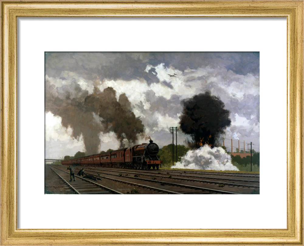The London Midland Scottish express train being bombed, October 1940. - Image 5