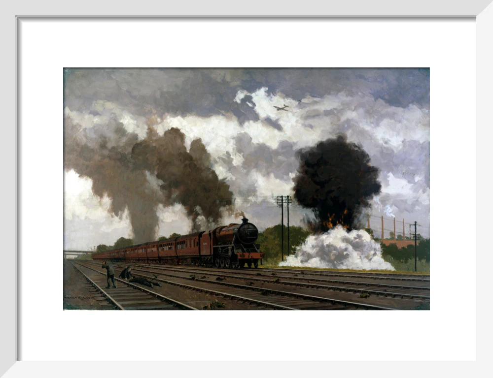 The London Midland Scottish express train being bombed, October 1940. - Image 9
