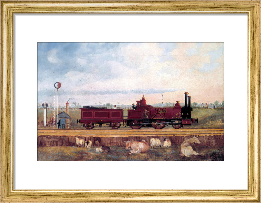'Dane' London & South Western Railway locomotive no 126, c 1850s. - Image 10