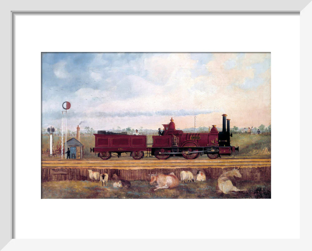 'Dane' London & South Western Railway locomotive no 126, c 1850s. - Image 4