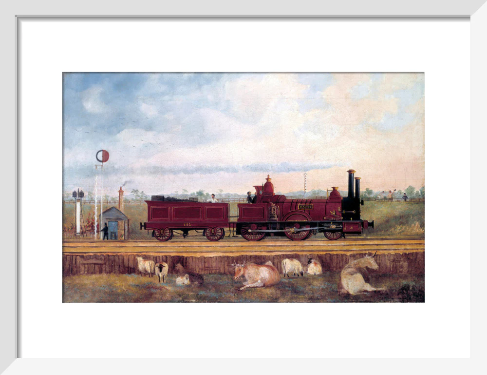 'Dane' London & South Western Railway locomotive no 126, c 1850s. - Image 9