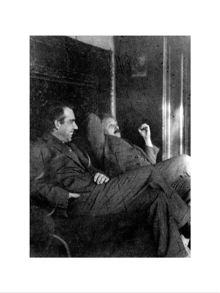 Albert Einstein and Niels Bohr smoking, c 1920. - Image 12