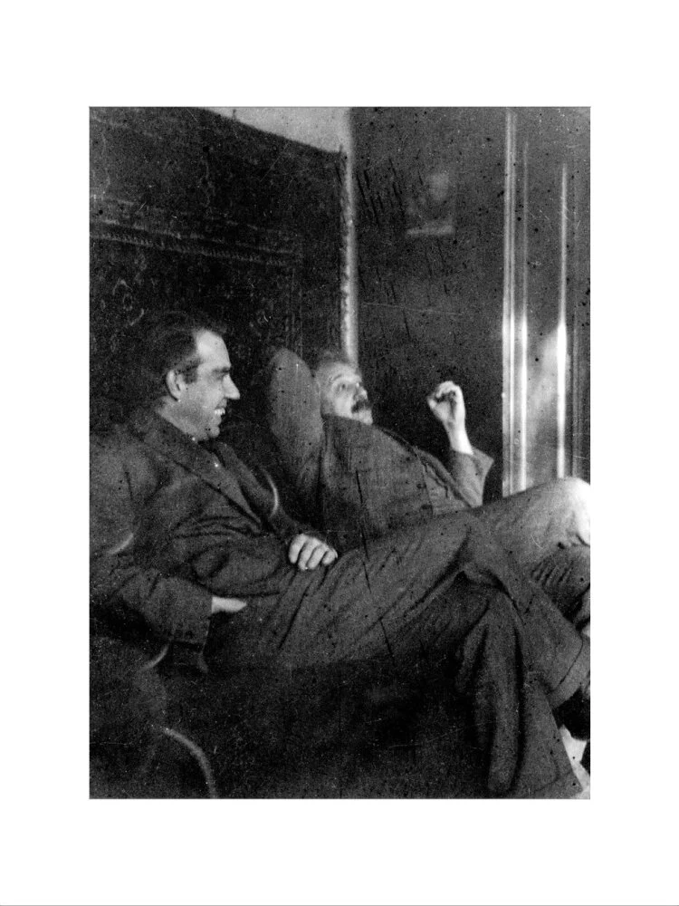 Albert Einstein and Niels Bohr smoking, c 1920. - Image 17