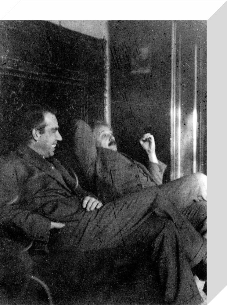 Albert Einstein and Niels Bohr smoking, c 1920. - Image 31