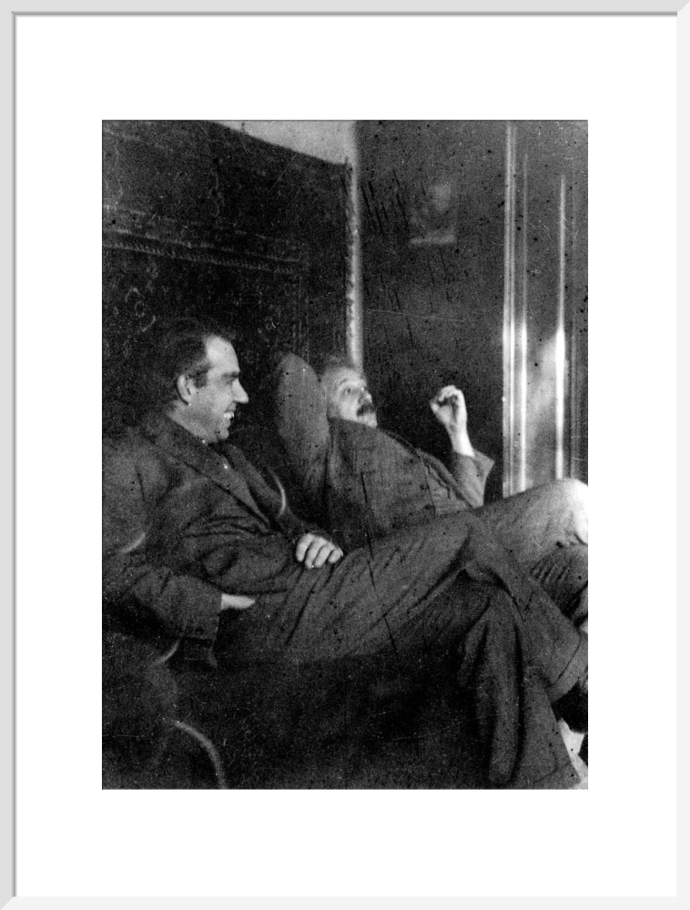 Albert Einstein and Niels Bohr smoking, c 1920. - Image 57