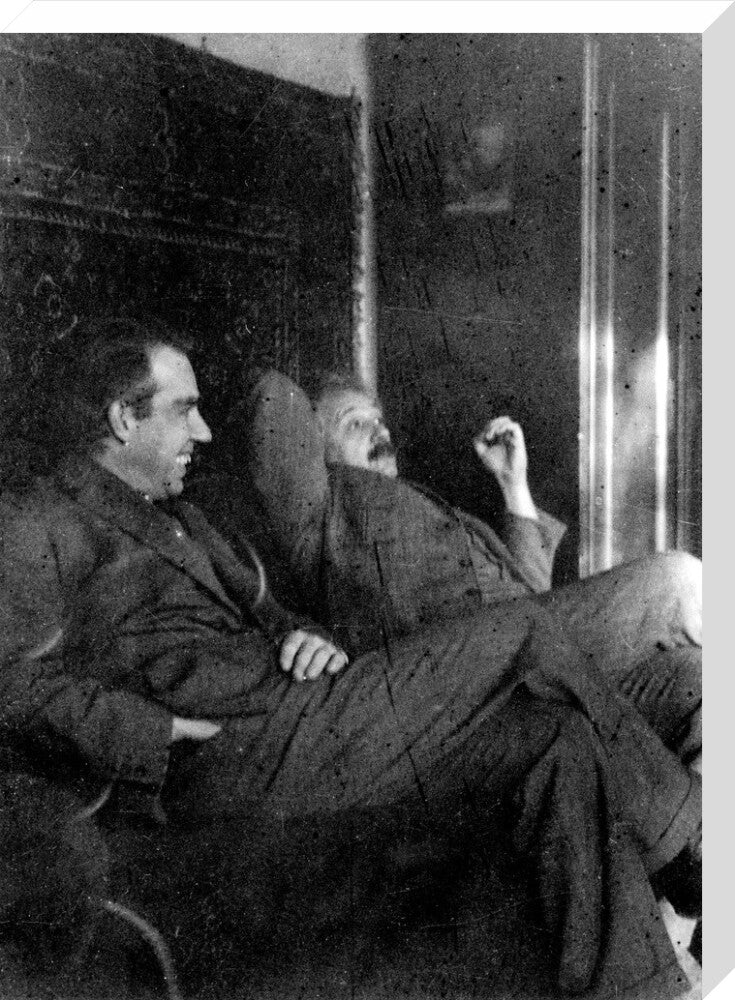 Albert Einstein and Niels Bohr smoking, c 1920. - Image 66