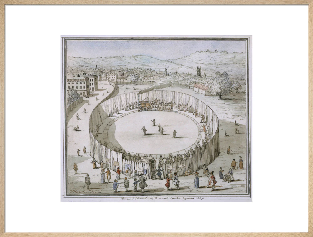 'Richard Trevithick's Railroad, Euston Square, 1809', 1808. - Image 26