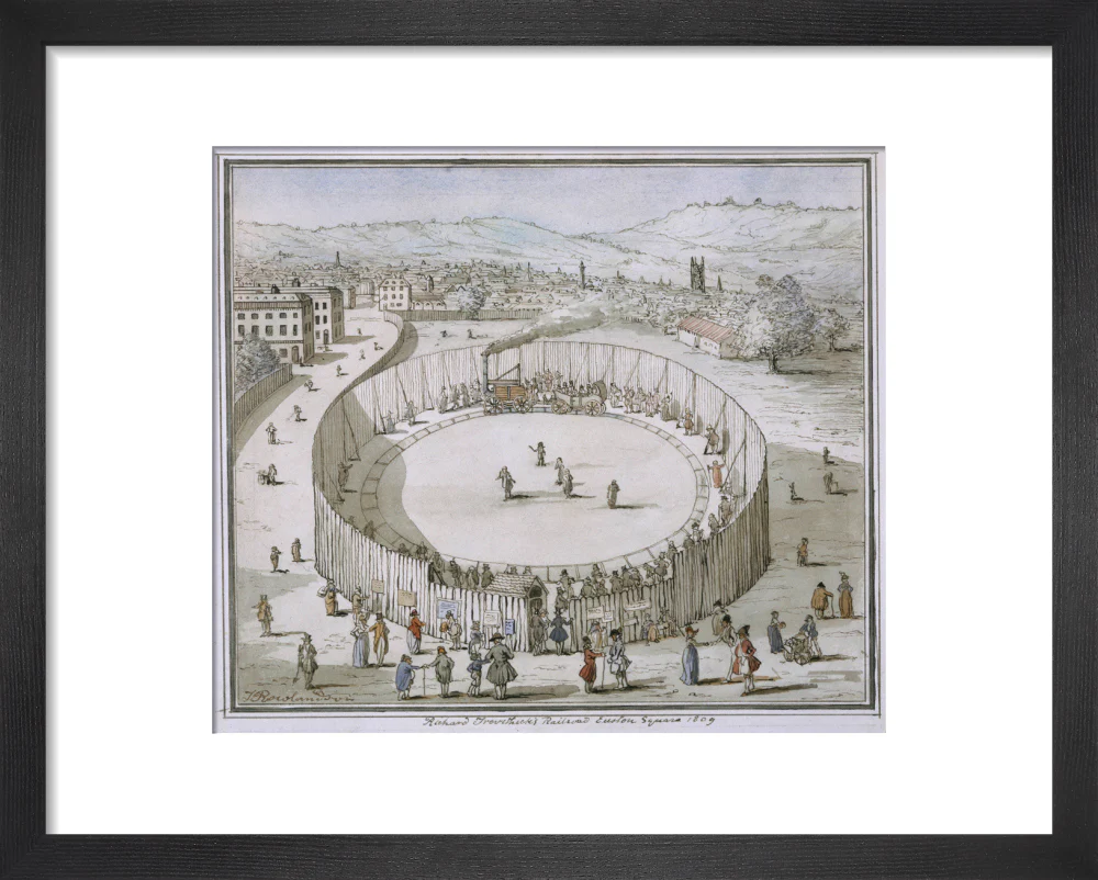 'Richard Trevithick's Railroad, Euston Square, 1809', 1808. - Image 3