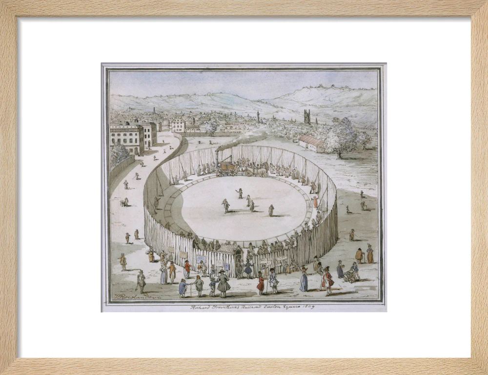 'Richard Trevithick's Railroad, Euston Square, 1809', 1808. - Image 44