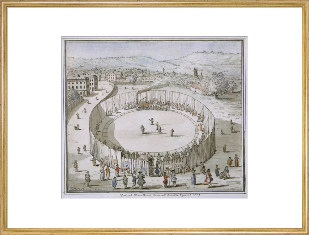 'Richard Trevithick's Railroad, Euston Square, 1809', 1808. - Image 58