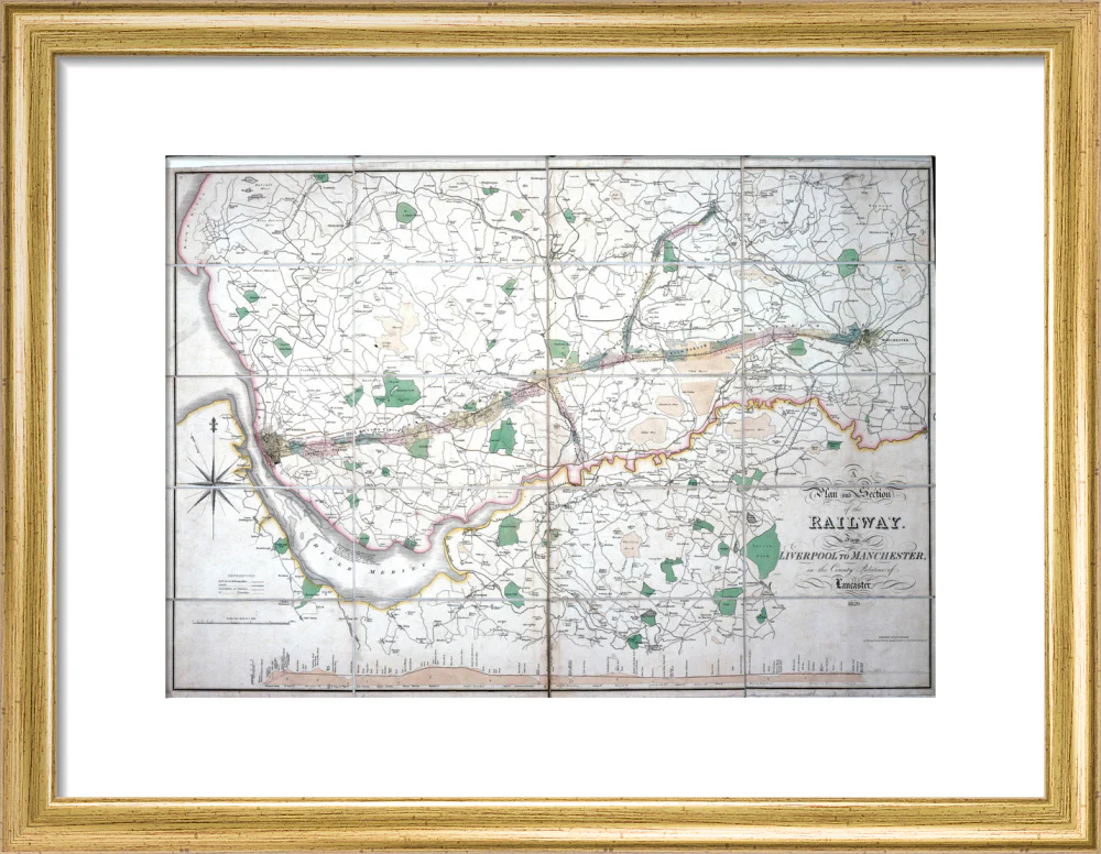 Stephenson's map of the Liverpool & Manchester Railway, c 1824-1830. - Image 10