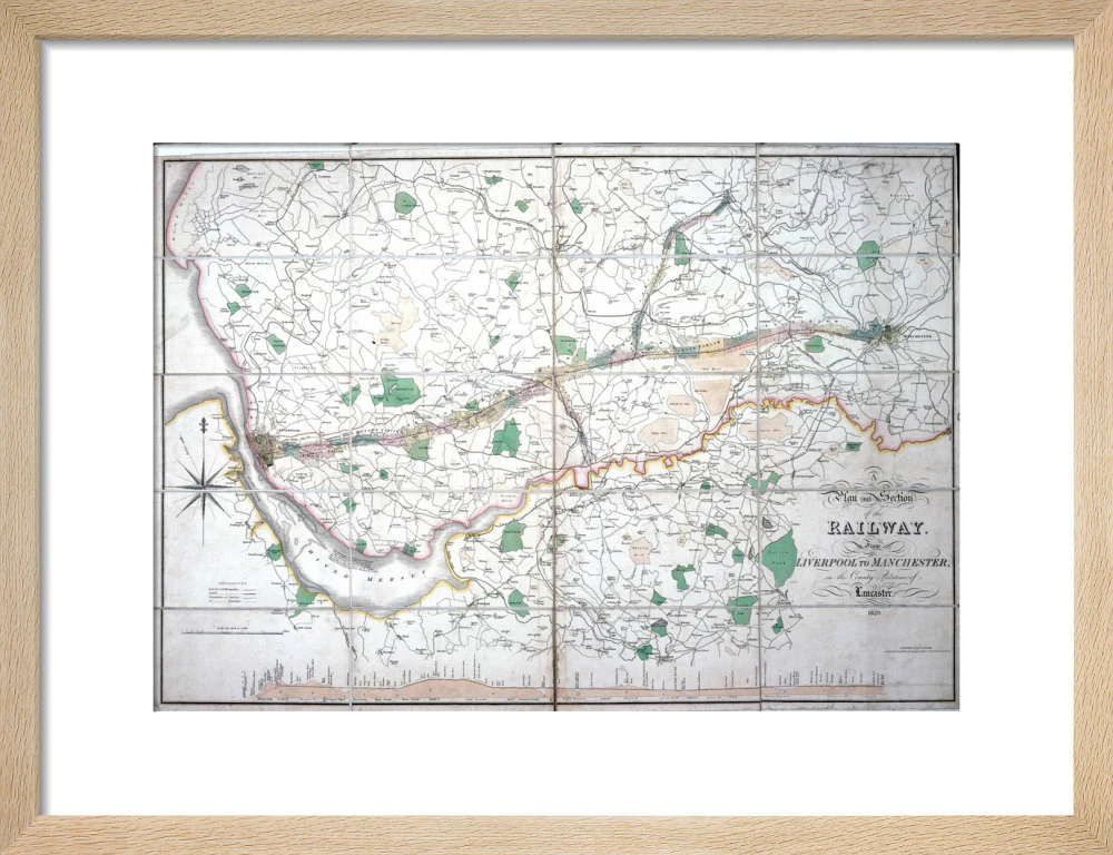 Stephenson's map of the Liverpool & Manchester Railway, c 1824-1830. - Image 11