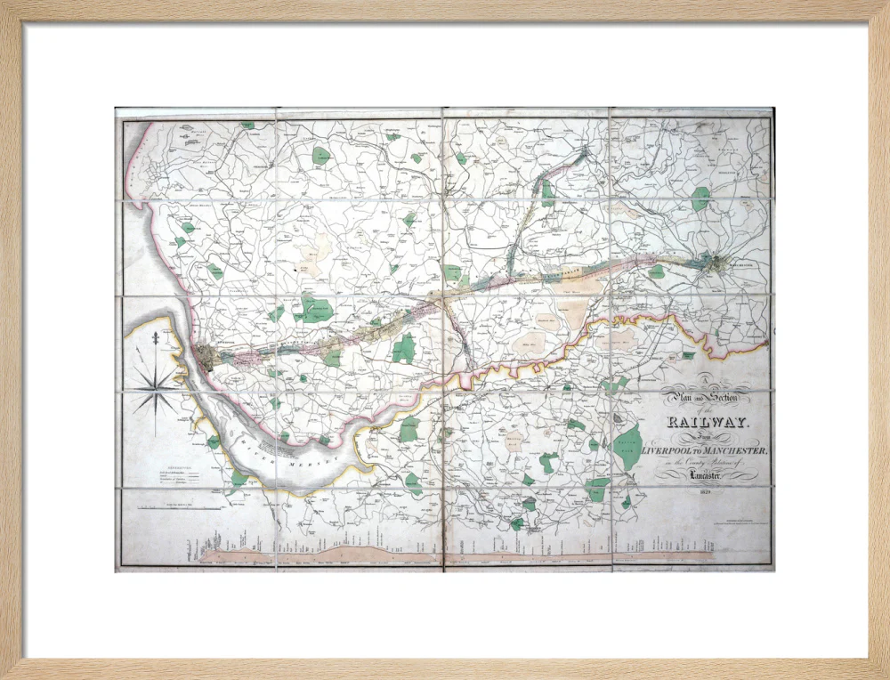 Stephenson's map of the Liverpool & Manchester Railway, c 1824-1830. - Image 16