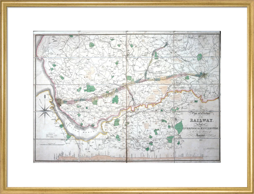 Stephenson's map of the Liverpool & Manchester Railway, c 1824-1830. - Image 20