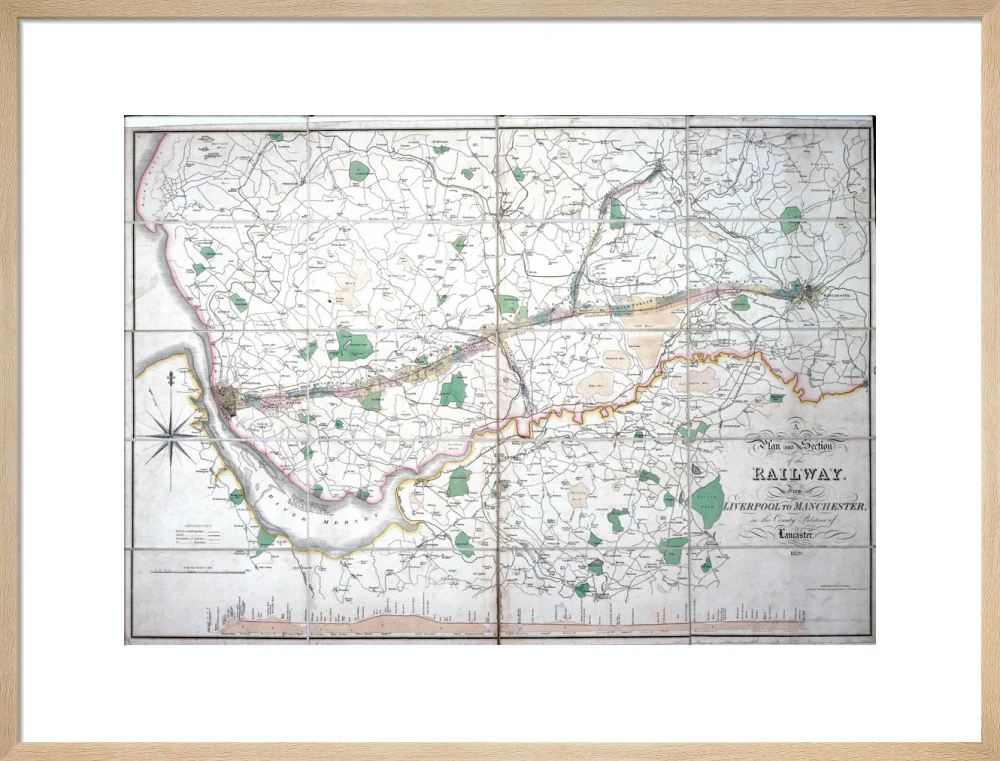 Stephenson's map of the Liverpool & Manchester Railway, c 1824-1830. - Image 21