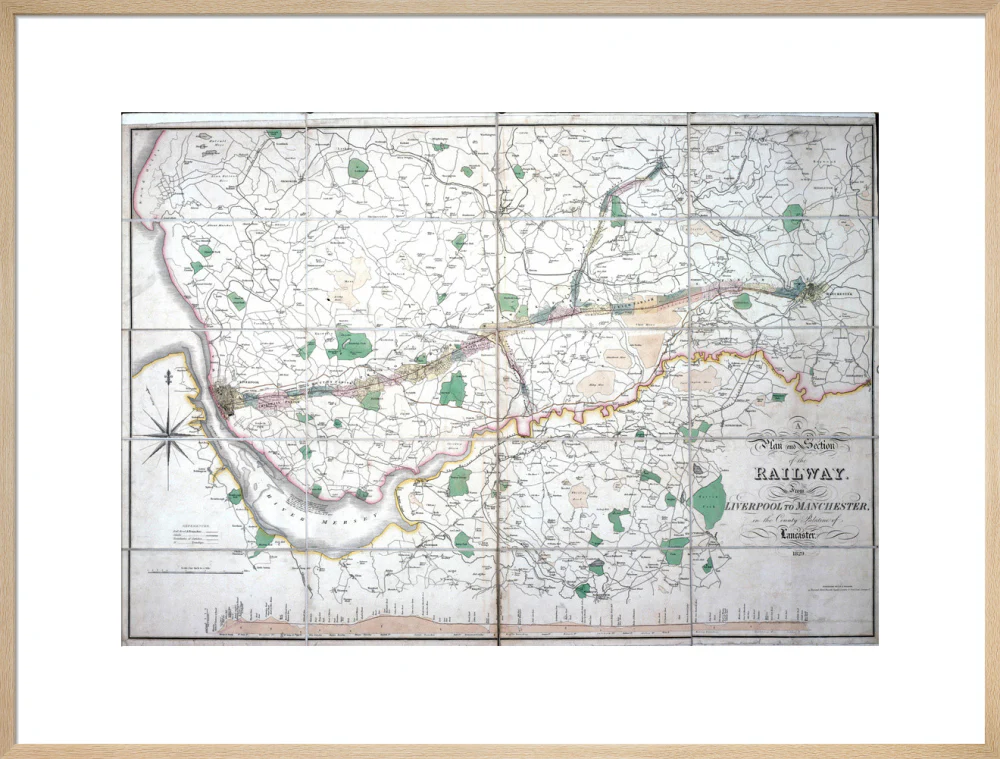 Stephenson's map of the Liverpool & Manchester Railway, c 1824-1830. - Image 26