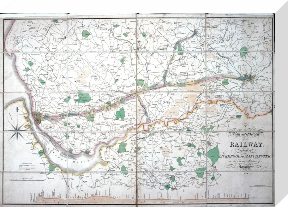 Stephenson's map of the Liverpool & Manchester Railway, c 1824-1830. - Image 32