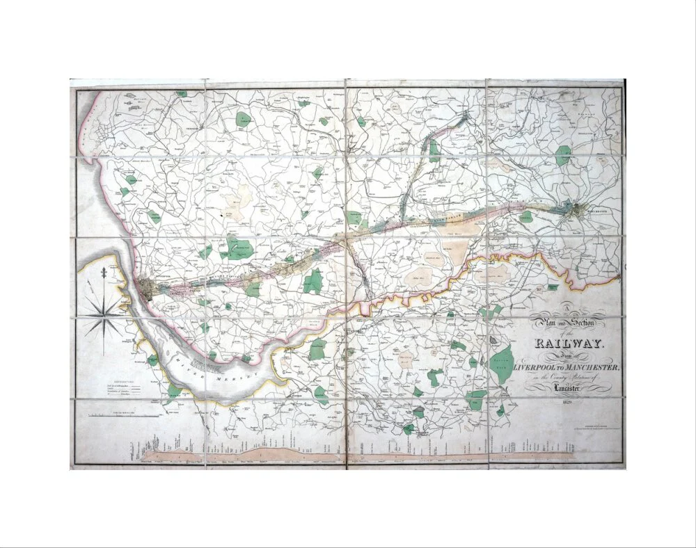 Stephenson's map of the Liverpool & Manchester Railway, c 1824-1830. - Image 35