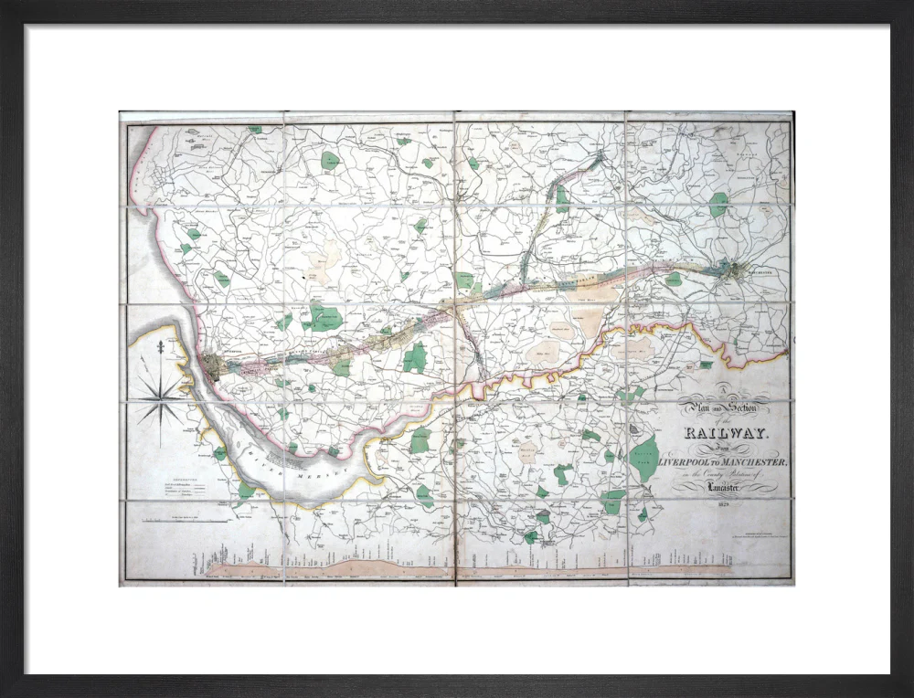 Stephenson's map of the Liverpool & Manchester Railway, c 1824-1830. - Image 46