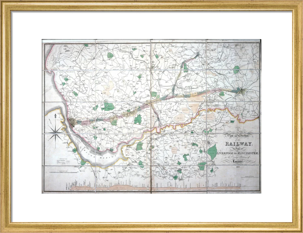 Stephenson's map of the Liverpool & Manchester Railway, c 1824-1830. - Image 48