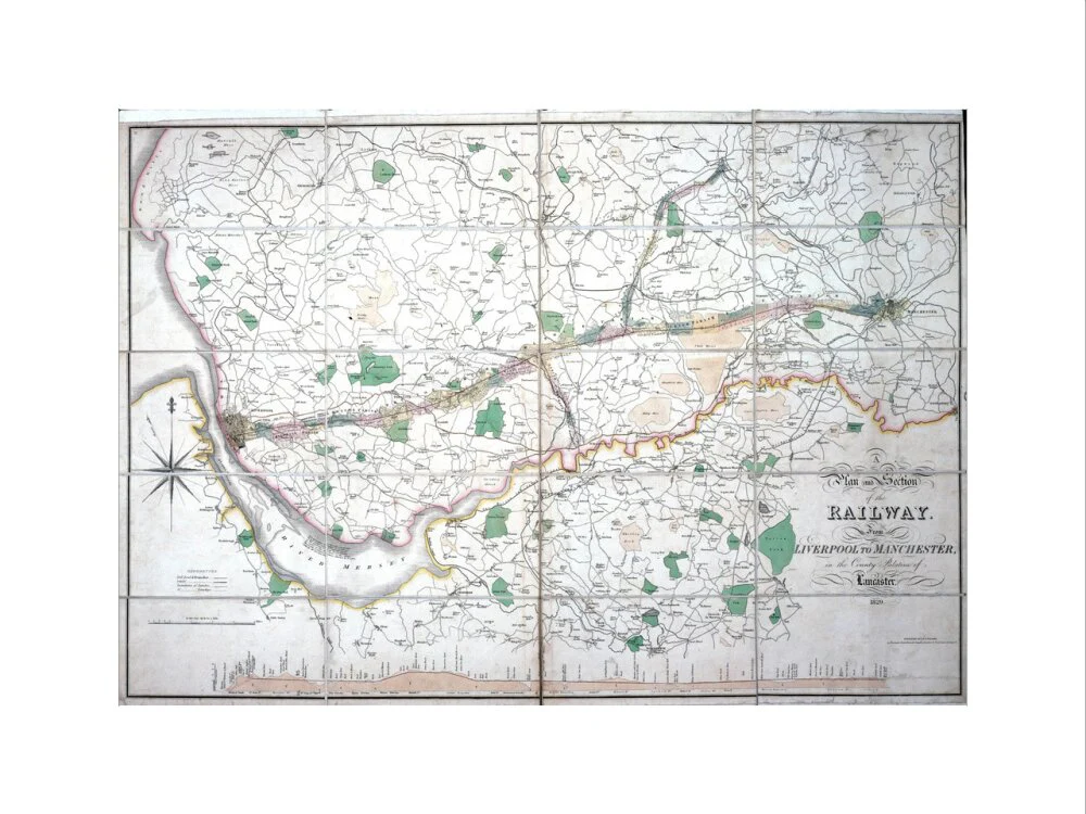 Stephenson's map of the Liverpool & Manchester Railway, c 1824-1830. - Image 50
