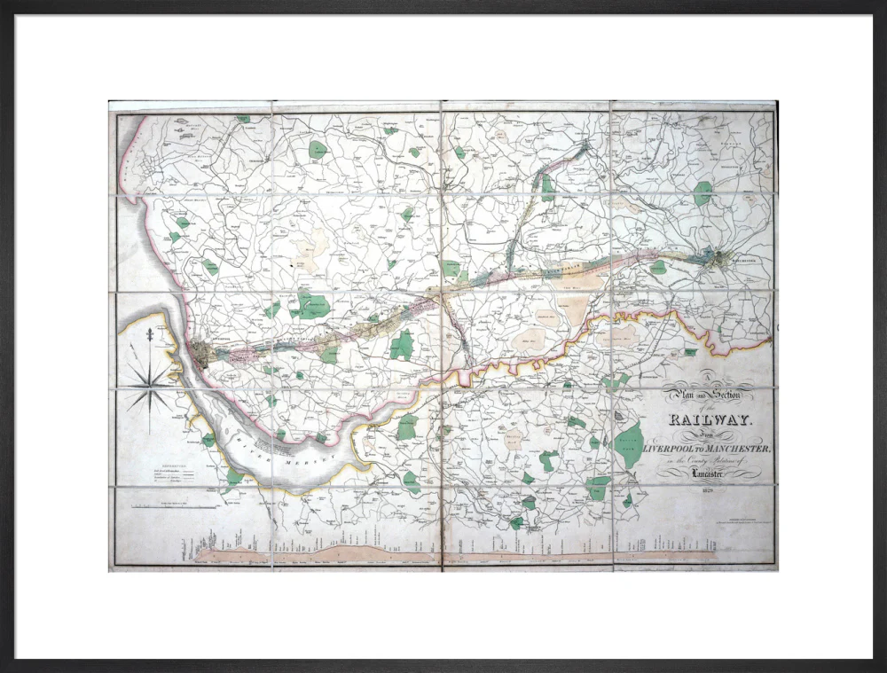 Stephenson's map of the Liverpool & Manchester Railway, c 1824-1830. - Image 56