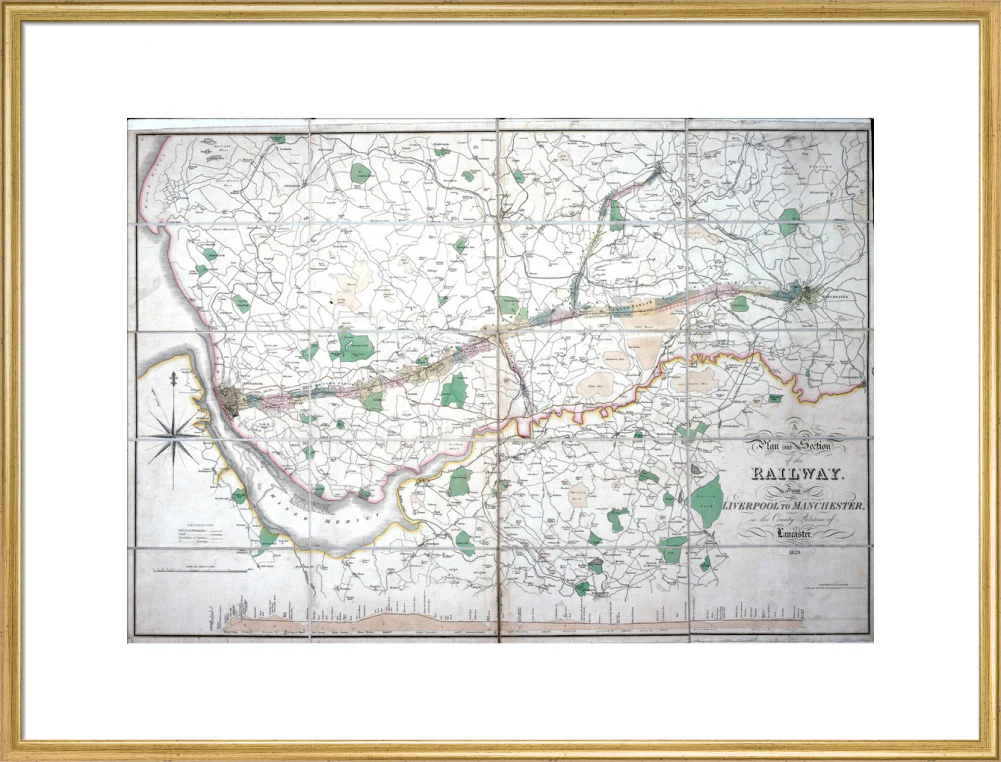 Stephenson's map of the Liverpool & Manchester Railway, c 1824-1830. - Image 58