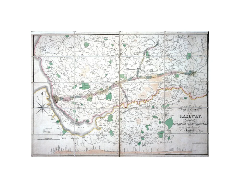 Stephenson's map of the Liverpool & Manchester Railway, c 1824-1830. - Image 60
