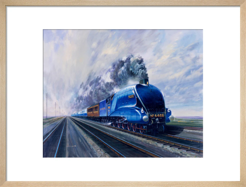 'Mallard' steam locomotive hauling carriages at speed, c 1938. - Image 16