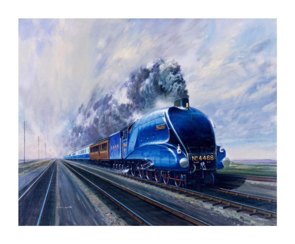 'Mallard' steam locomotive hauling carriages at speed, c 1938. - Image 30