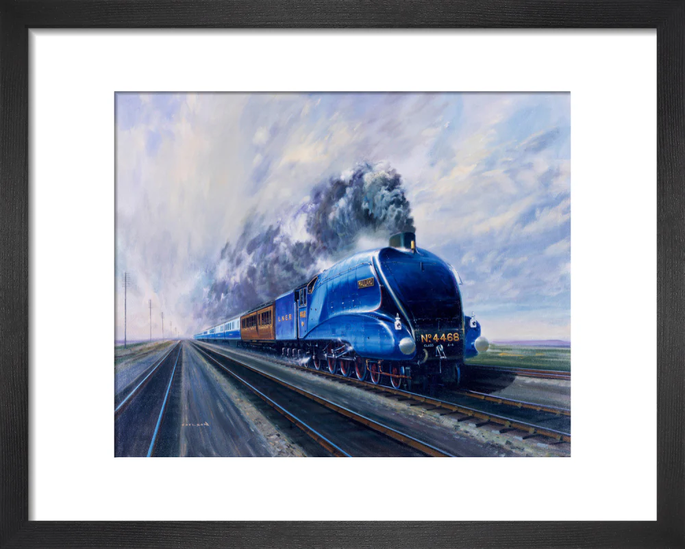 'Mallard' steam locomotive hauling carriages at speed, c 1938. - Image 36