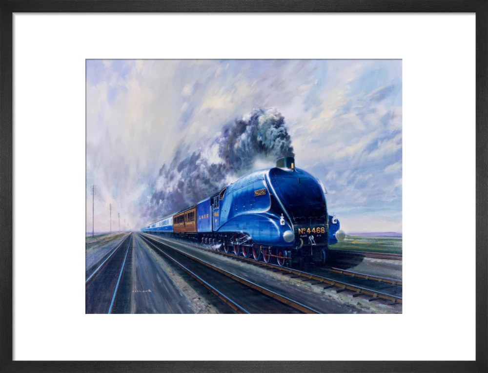 'Mallard' steam locomotive hauling carriages at speed, c 1938. - Image 46