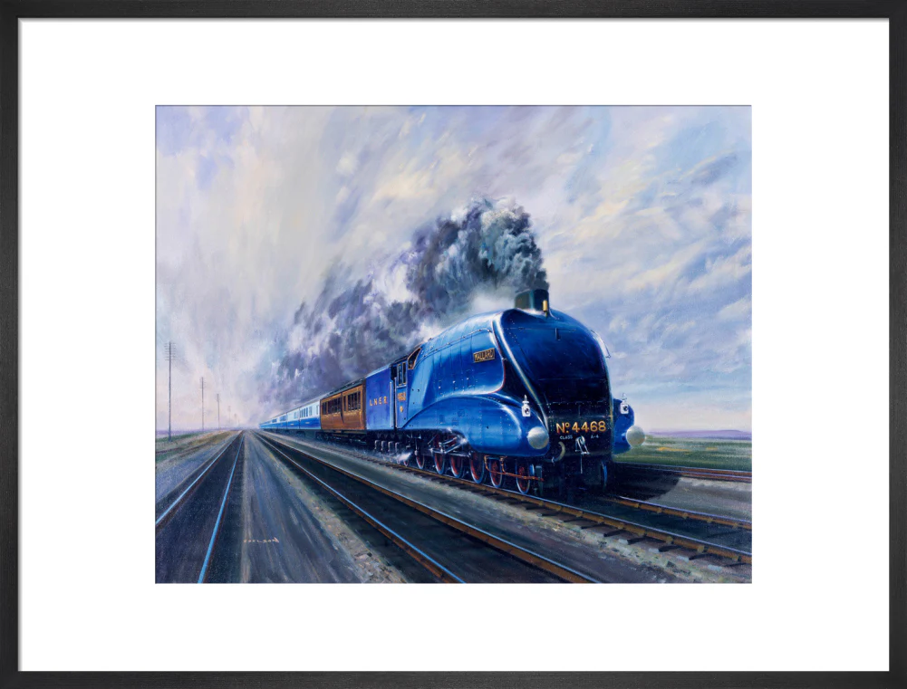 'Mallard' steam locomotive hauling carriages at speed, c 1938. - Image 51