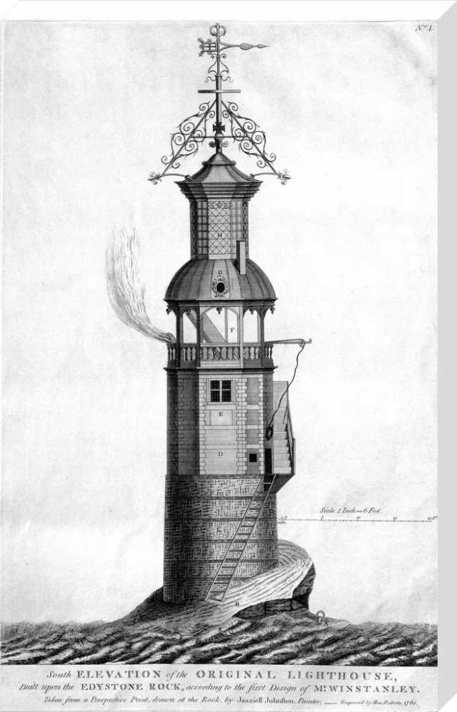 The original Eddystone lighthouse, 1699. - Image 34