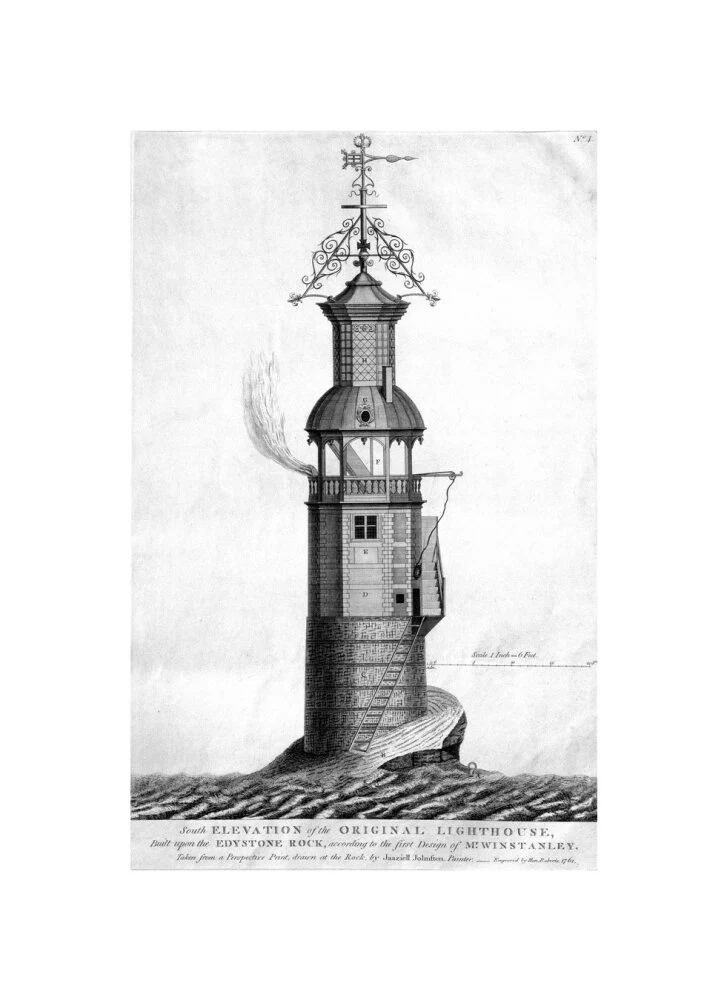 The original Eddystone lighthouse, 1699. - Image 60