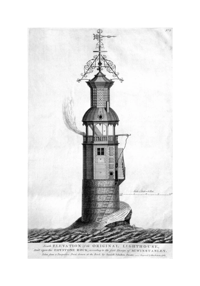 The original Eddystone lighthouse, 1699. - Image 61