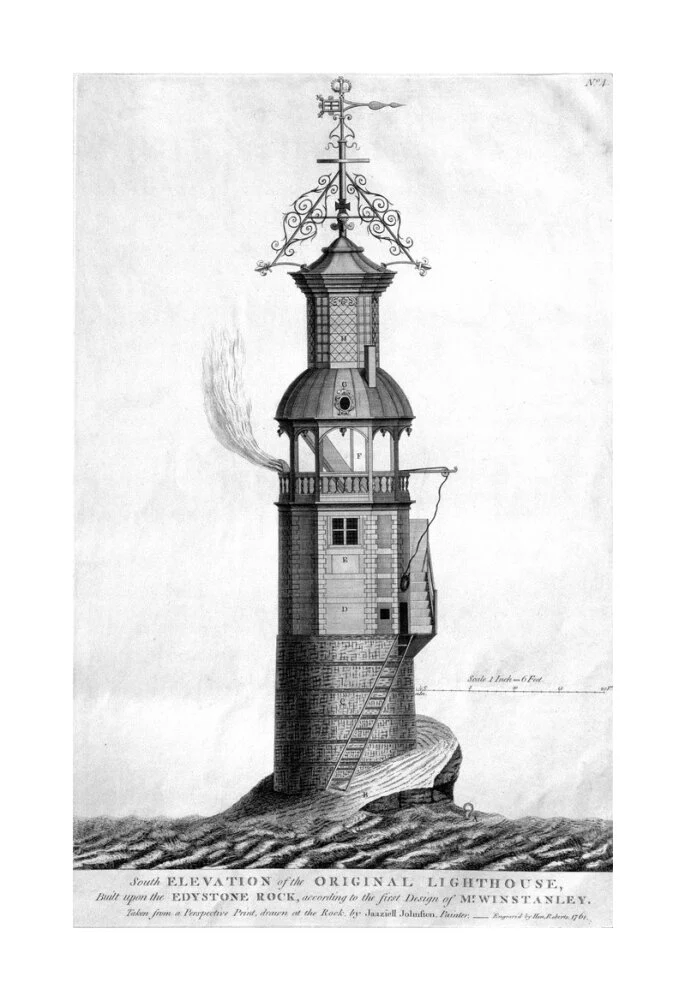 The original Eddystone lighthouse, 1699. - Image 62