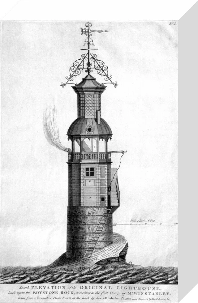 The original Eddystone lighthouse, 1699. - Image 64