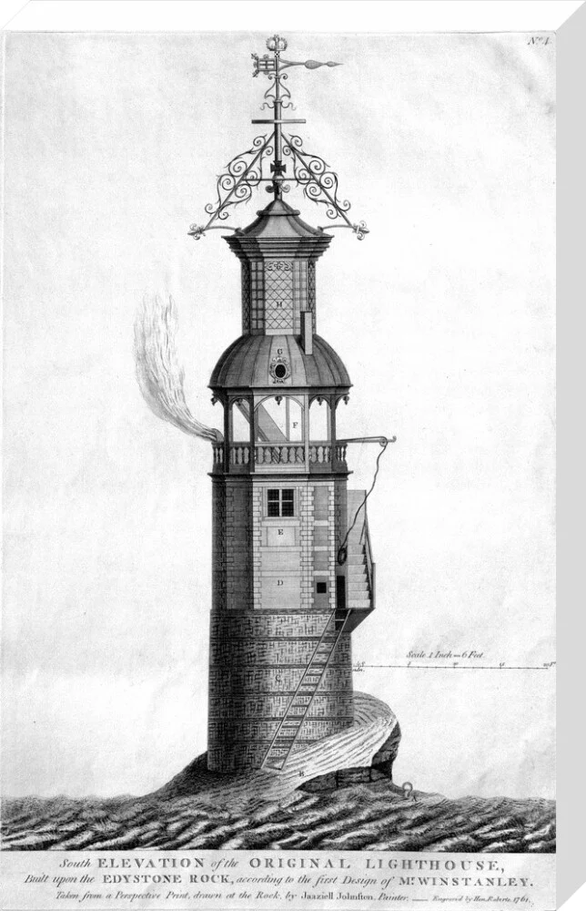 The original Eddystone lighthouse, 1699. - Image 66