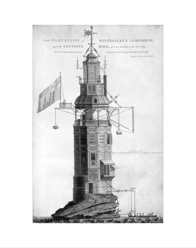 The original Eddystone lighthouse, 1699. - Image 2